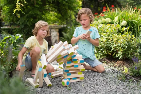 Óriási jenga torony fa játékú